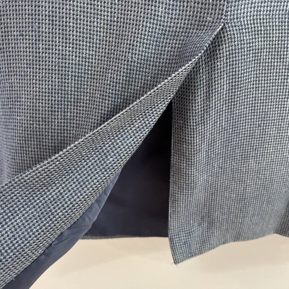 Vtg Stanley Blacker Silk Blend Sport Coat Blazer Mens 38 Short Gray Check Lined - Picture 7 of 16
